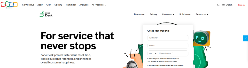 Zoho Desk Help Desk Tool
