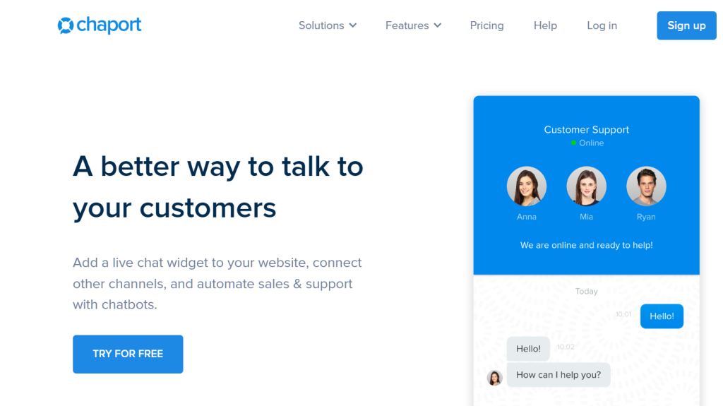 Chaport customer service tool