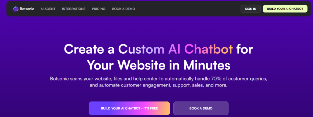 Botsonic AI chatbot buidler
