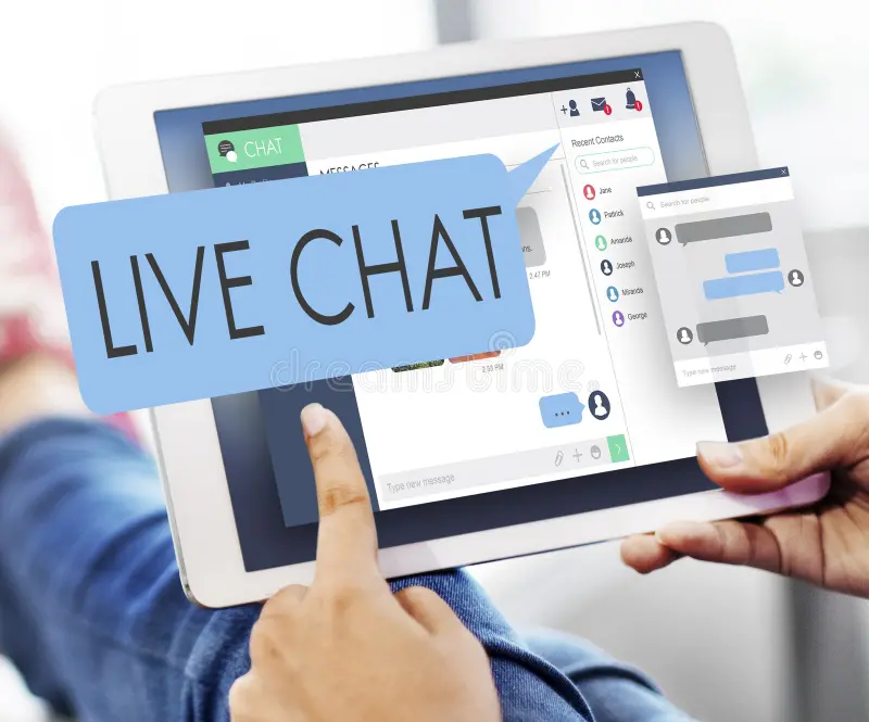live chatting example