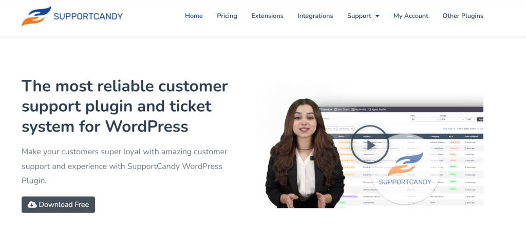 SupportCandy WordPress ticketing system